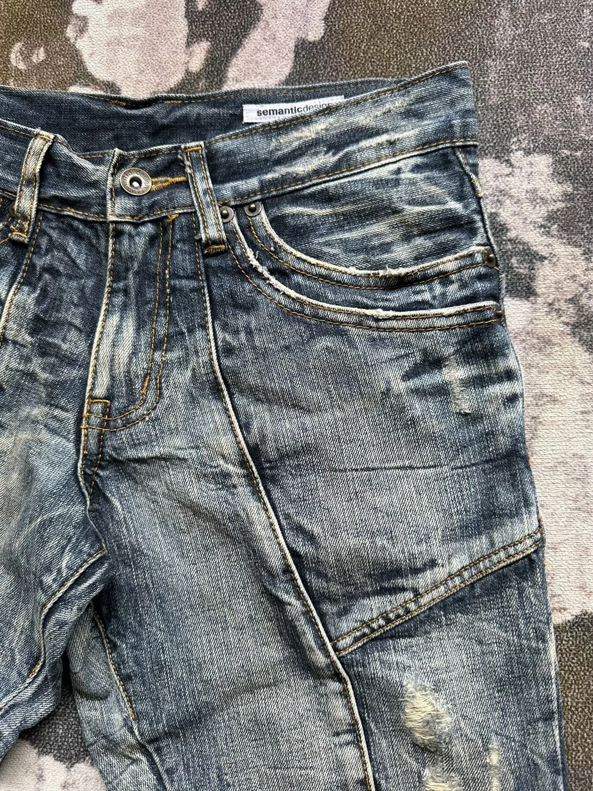 semanticdesign Denim Early 00’s Semanticdesign mudmax paneled jeans Multi Avant-Garde