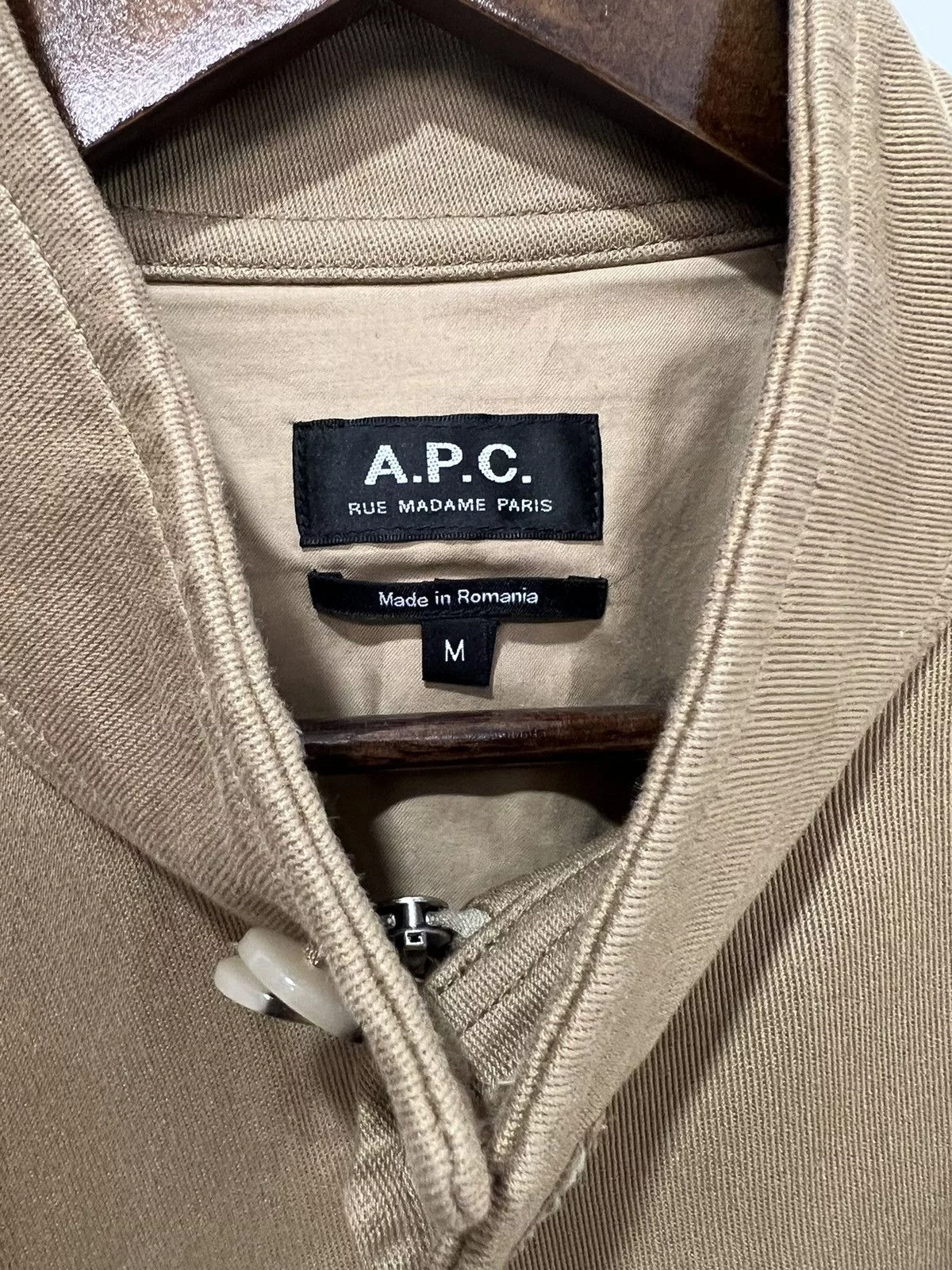 A.P.C. Light Jackets A.P.C. Button Collar Jacket Brown