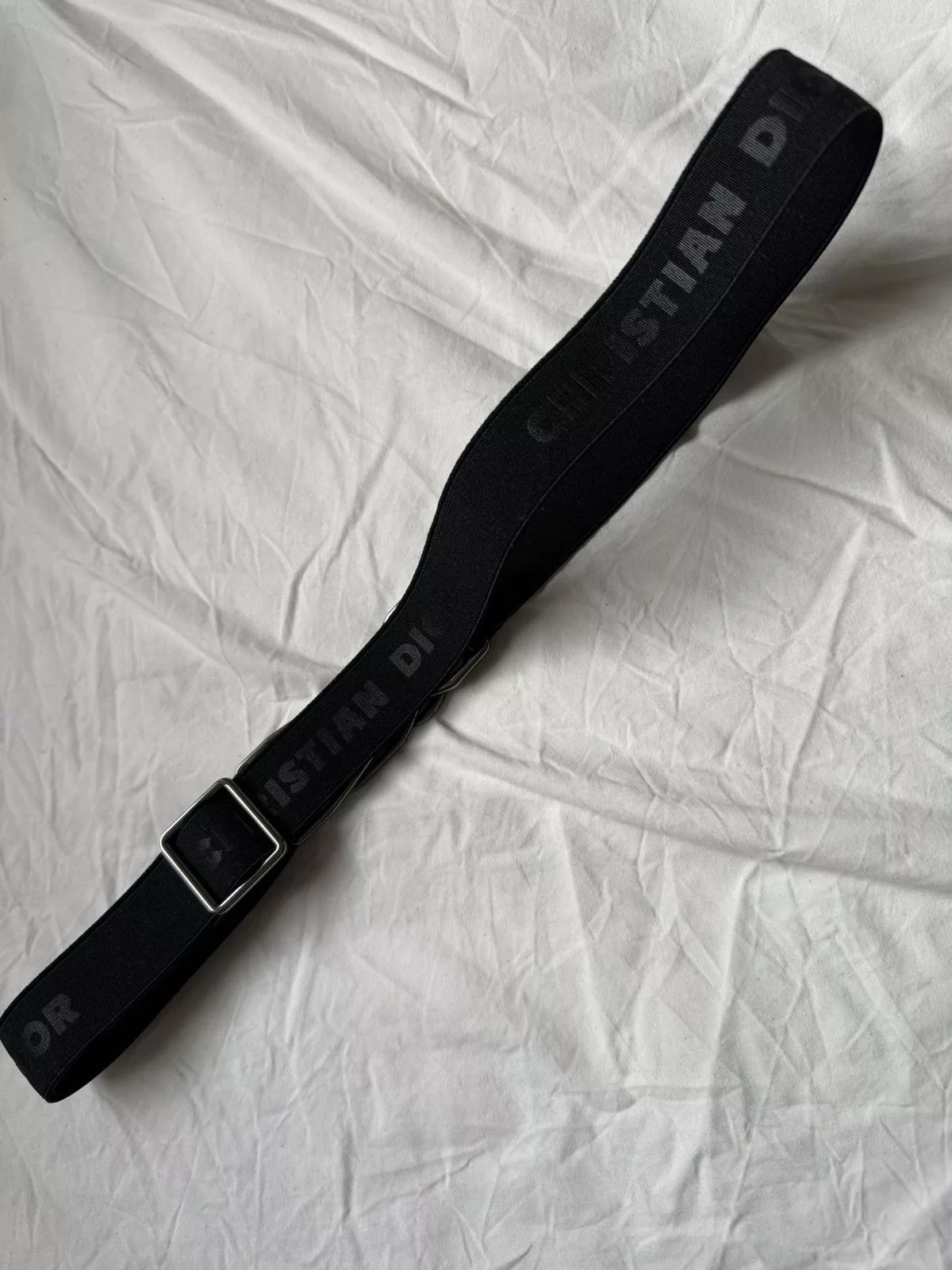 Dior Belts DIOR MENS ELASTIC BAND CD LOGO BELT Black