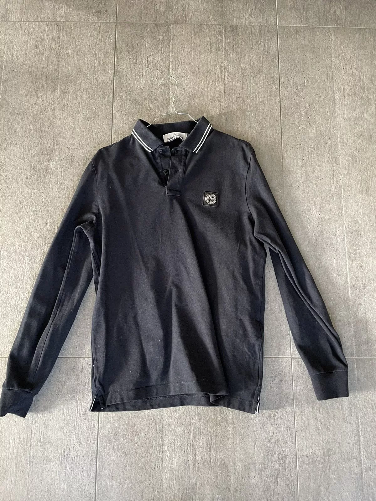 Stone Island Polos Stone Island Polo Longsleve Black