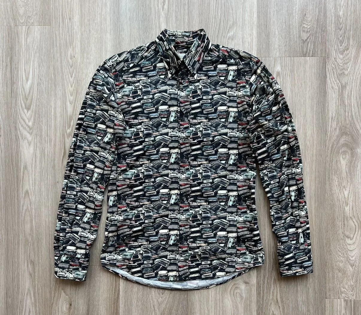 Eton Shirts Button Ups Eton Junkyard Old Cars Print Button Up Long Sleeve Shirt Multi Luxury