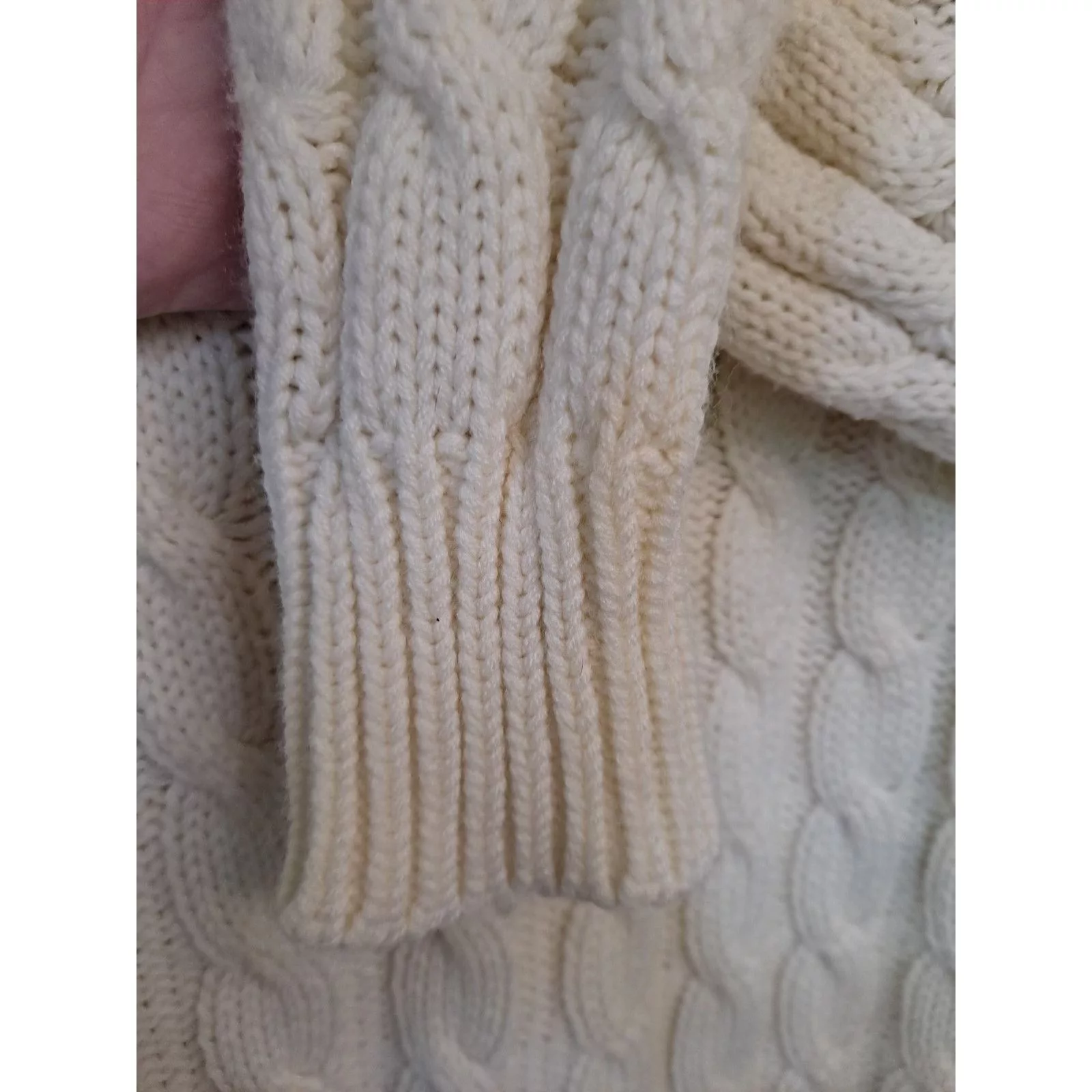 Sears Sweaters Vintage Sears Cable Knit Sweater With Toggle Buttons Small White