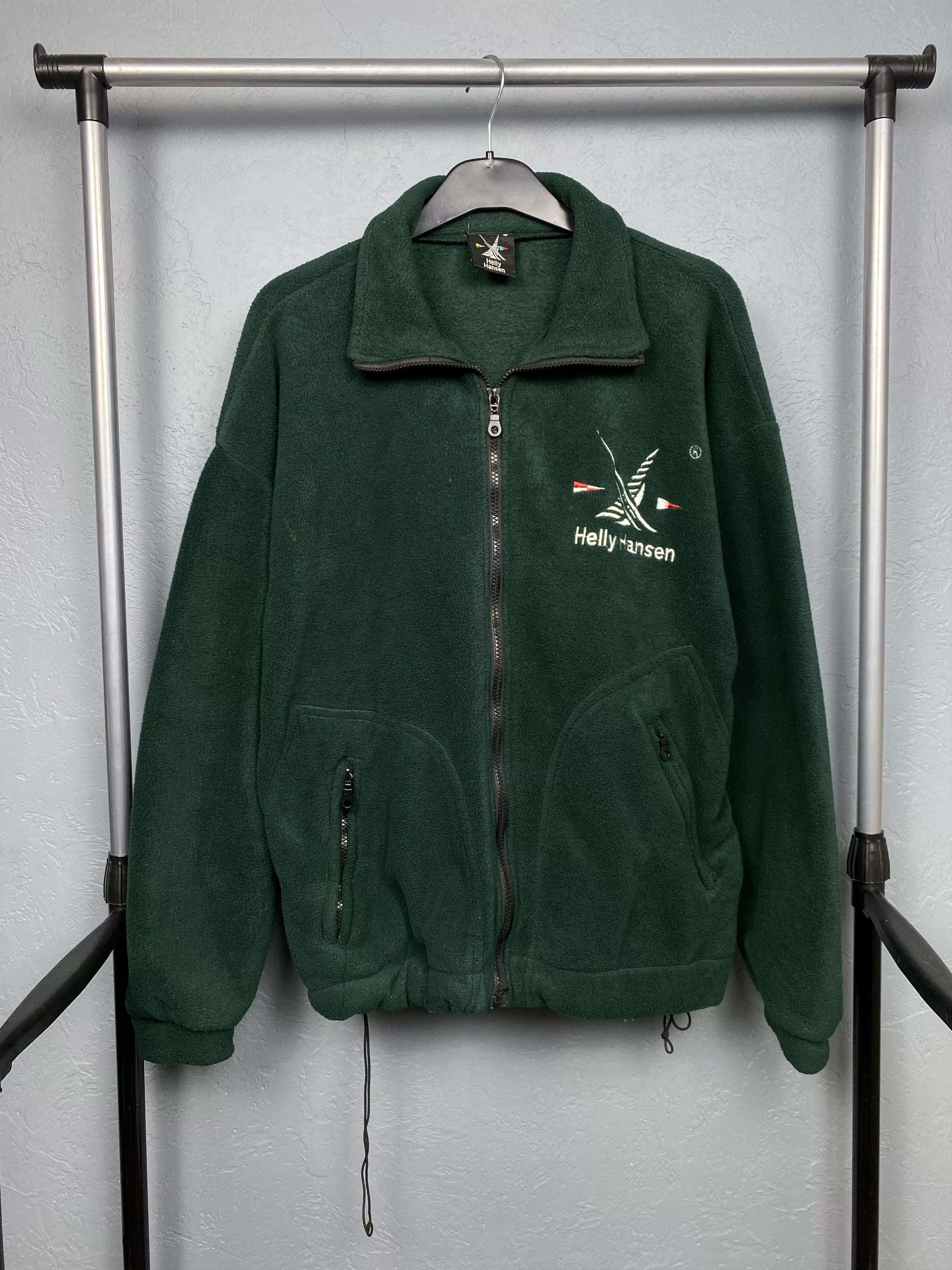 Helly Hansen Light Jackets Helly Hansen × Vintage Helly Hansen 90s Vintage Mens Teddy Sherpa Fleece Jacket Green Gorpcore
