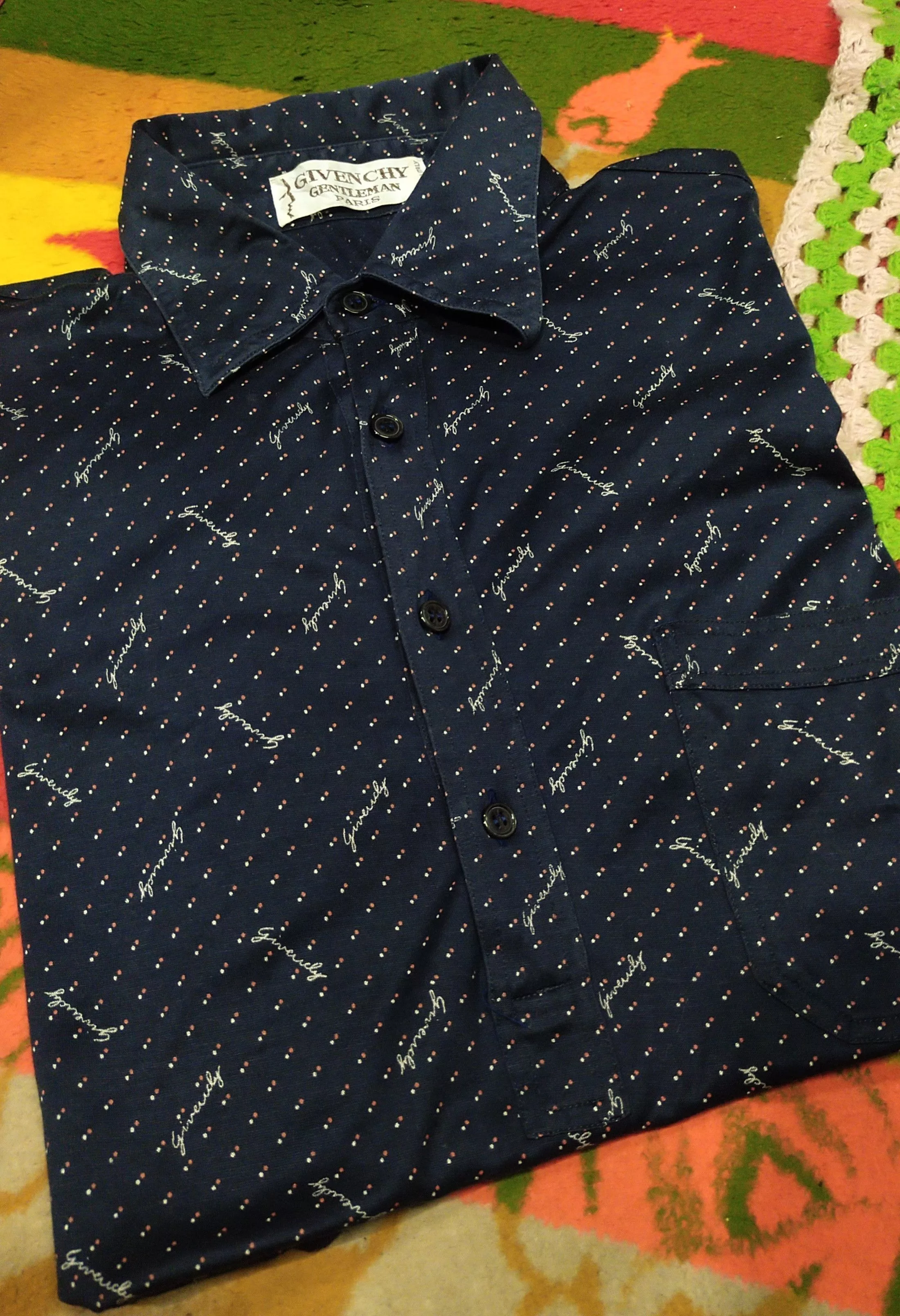Givenchy Polos VINTAGE X GIVENCHY MONOGRAM POLO SHIRTS Blue
