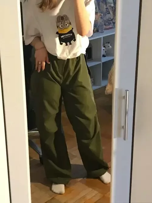 Ring Of Fire Sweatpants Ring Of Fire Vintage Chic Solid Drawstring Trousers Green Avant-Garde
