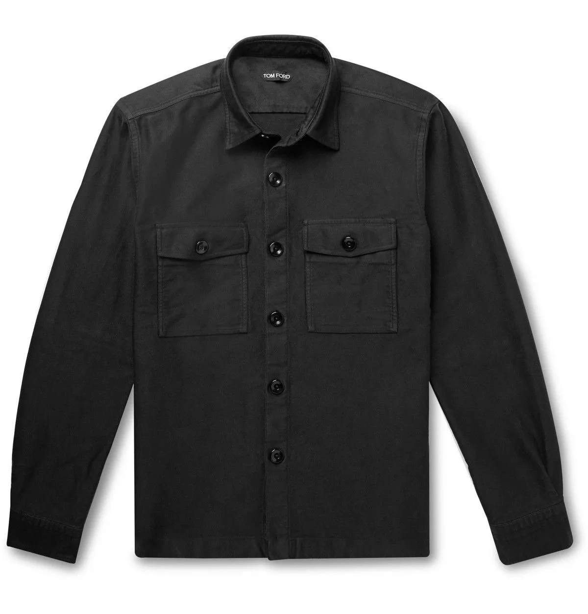 Tom Ford Shirts Button Ups Tom Ford o1loc1c0724 94UDAN Overshirt in Black