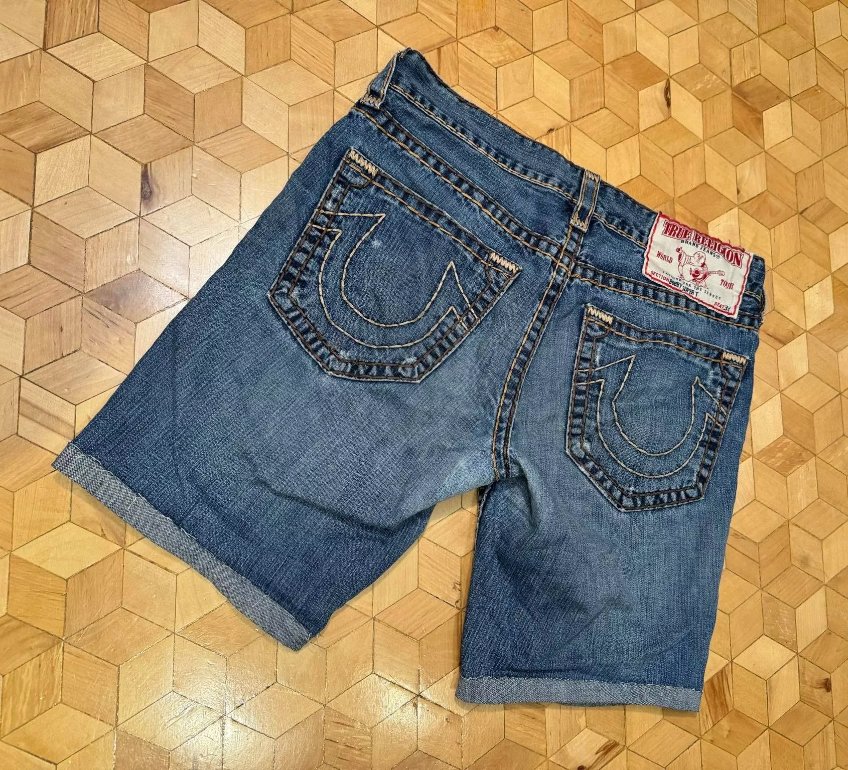 True Religion Shorts True Religion × Vintage Vintage True Religion Bobby Super T r.34 Denim Shorts Blue