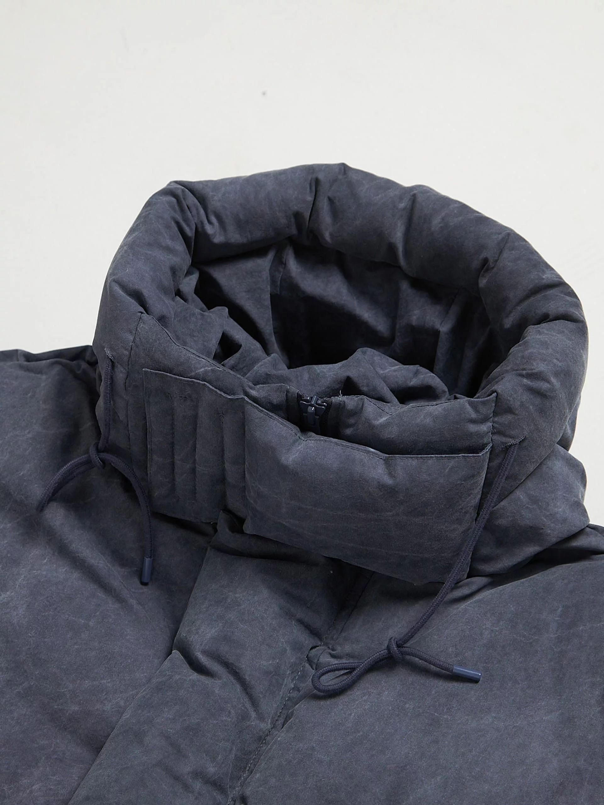 Entire Studios Parkas Entire Studios Gray Washed Waterproof Cotton Blend Downjacket