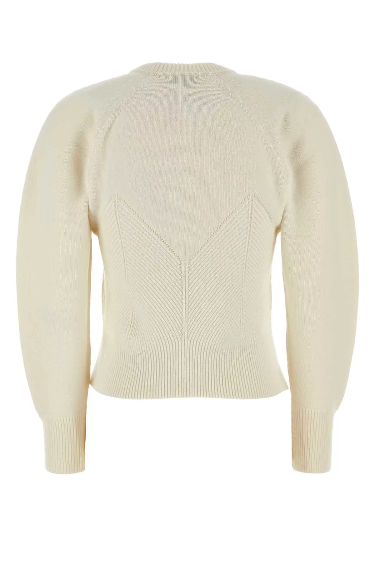 Alexander McQueen Sweaters Alexander McQueen Ivory Wool Blend Sweater Multi