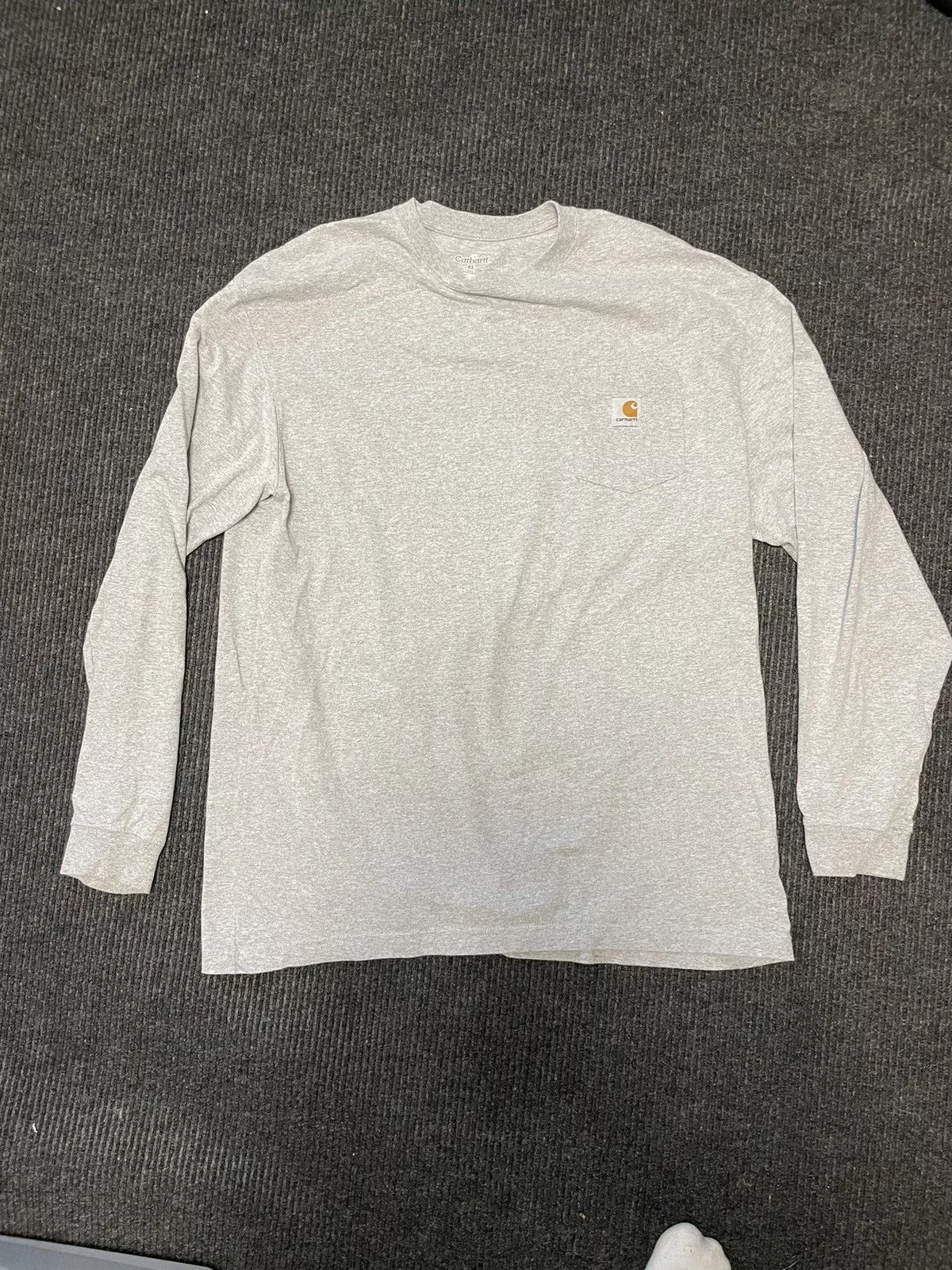 Carhartt Long Sleeve T Shirts Carhartt × Vintage Carhartt Tall Long Sleeve Size XL Gray