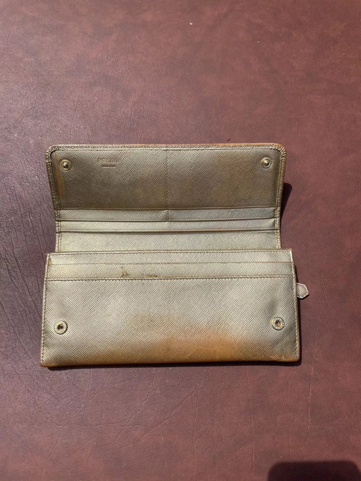 Prada Wallets Prada Long Wallet Gold