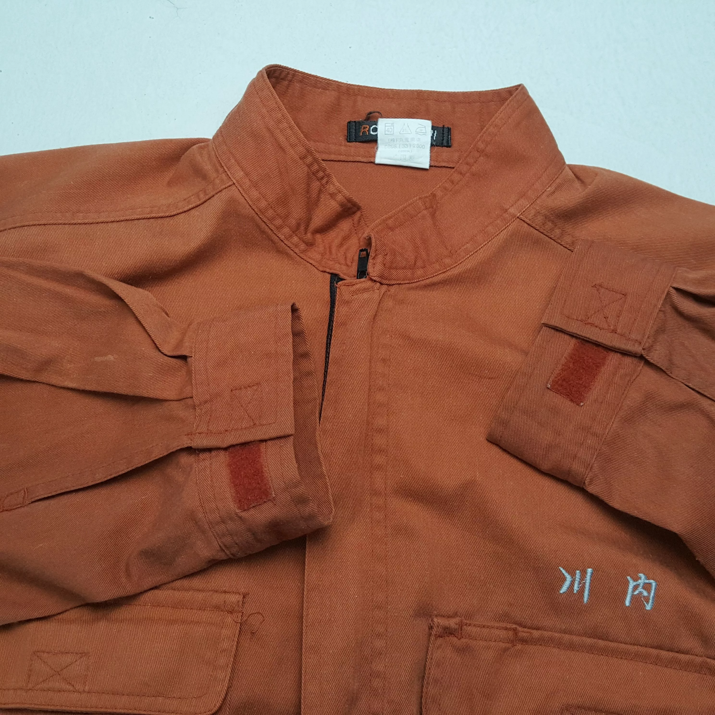 Nirvana Light Jackets Nirvana × Vintage Vintage NIRVANA MICHELIN Japanese Style Coverall Jacket Orange