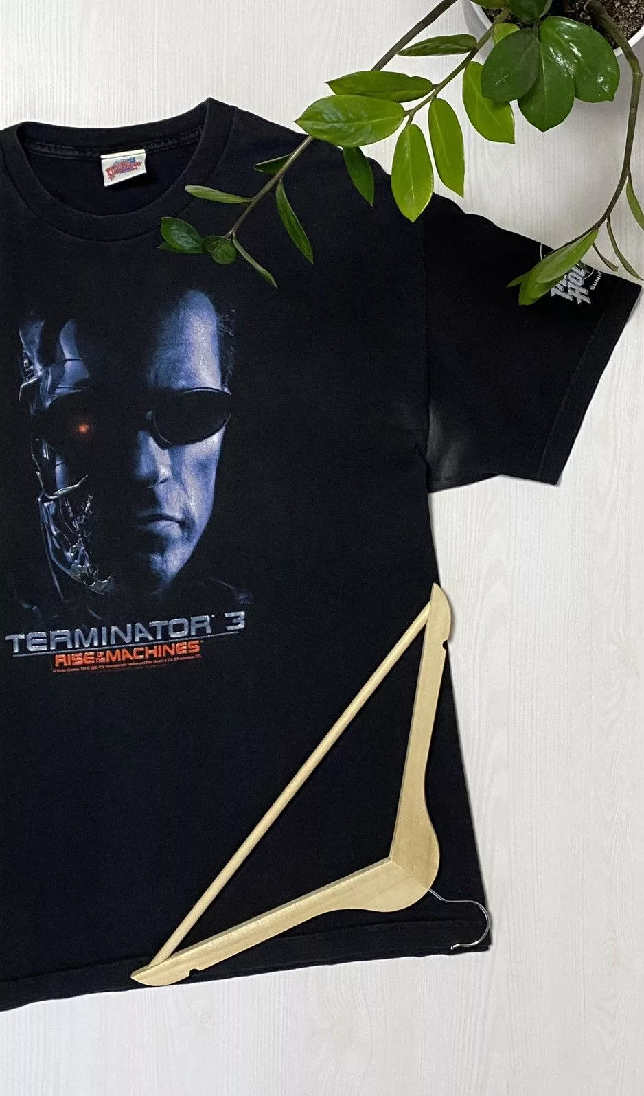 Universal Studios Short Sleeve T Shirts Universal Studios × Vintage Vintage 2003 TERMINATOR 3 Action Movie Promo T-shirt hype Black