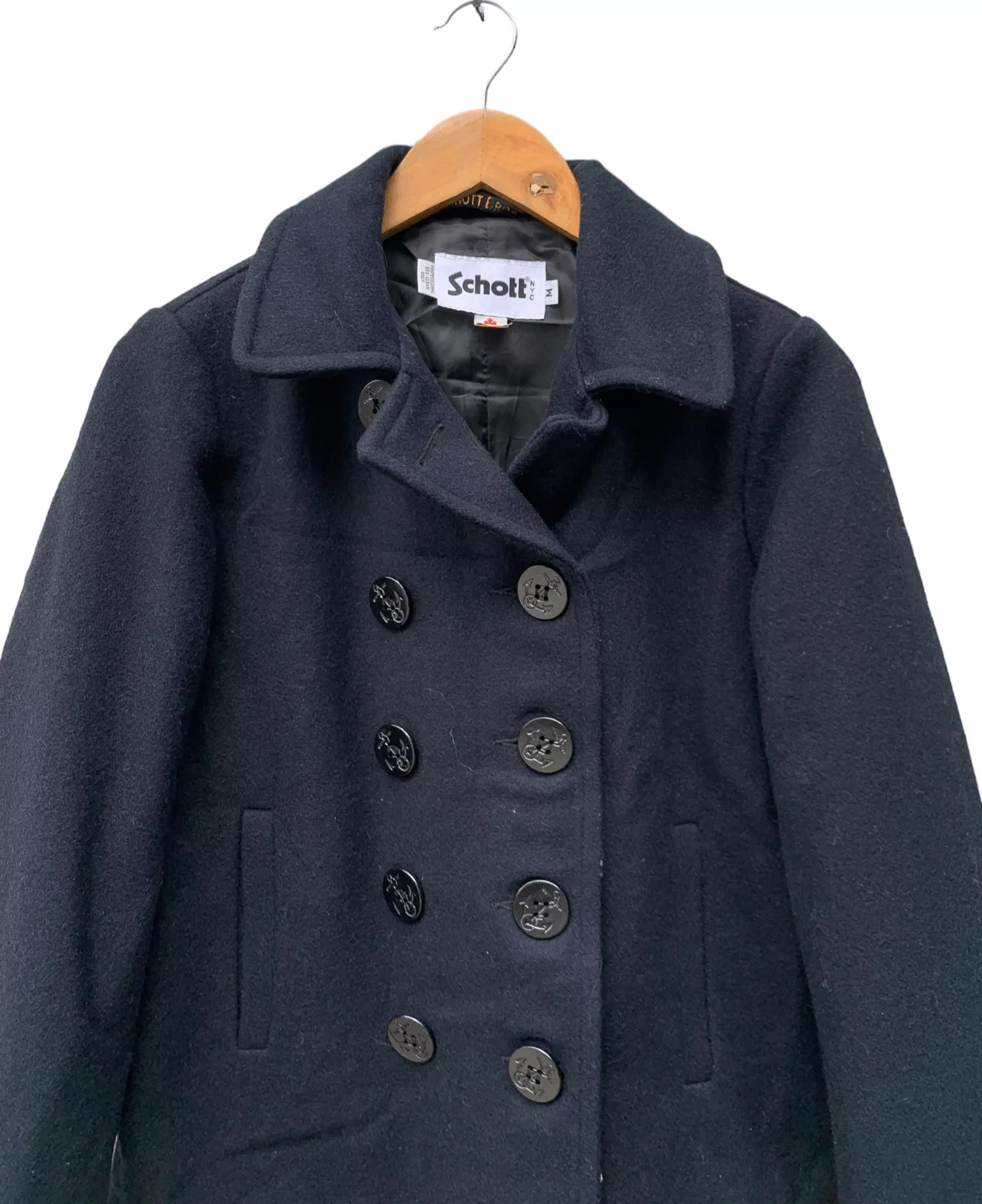 Schott Light Jackets Vintage Schott Bros Canada Black Button Jacket