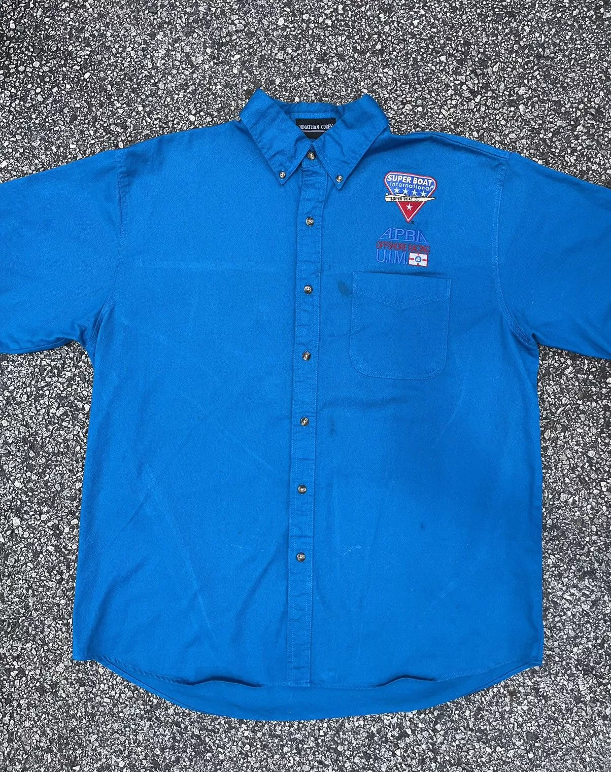 Vintage Shirts Button Ups Vintage Racer Blue Button Up
