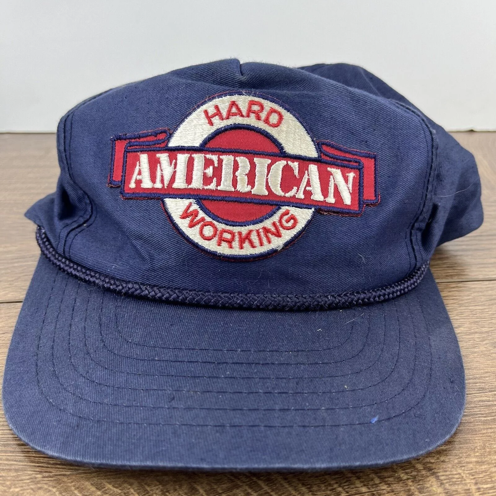 Other Hats Other Hard Working American Hat Blue Hat Adjustable Adult Size Hat