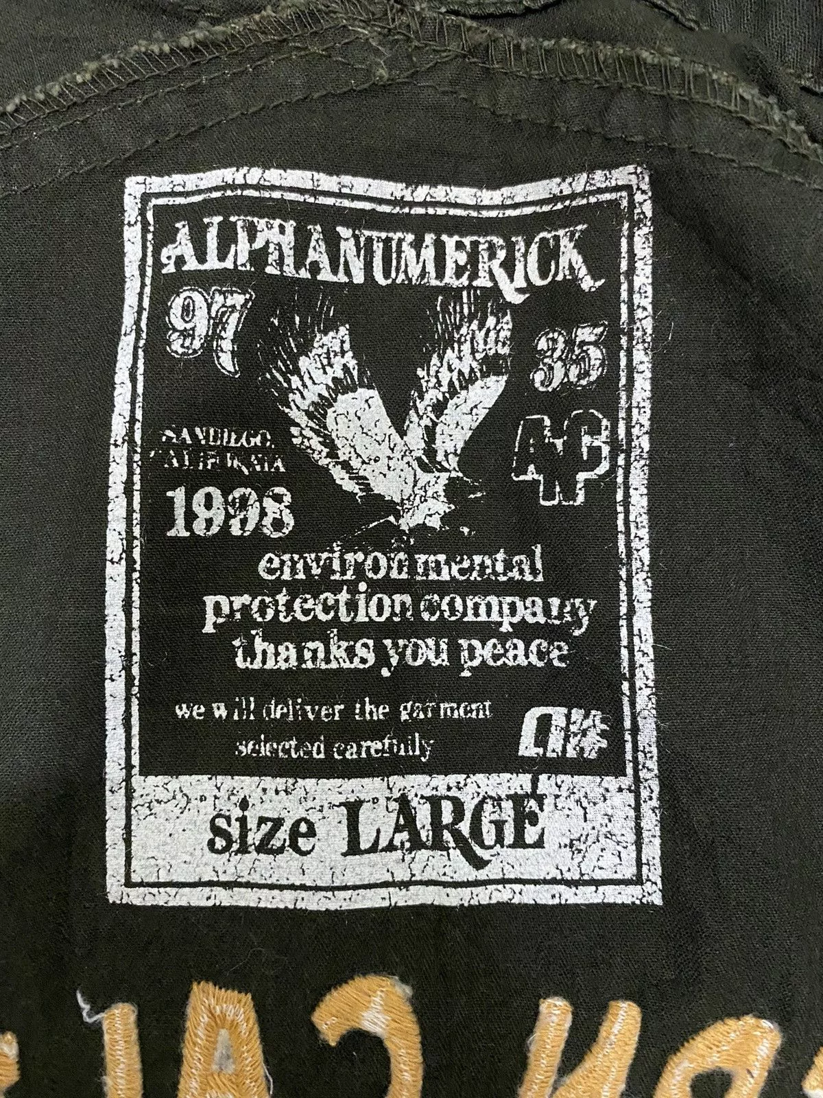 Alphanumeric Shirts Button Ups Alphanumeric Sourthern California Military Shirt (C1) Green Vintage