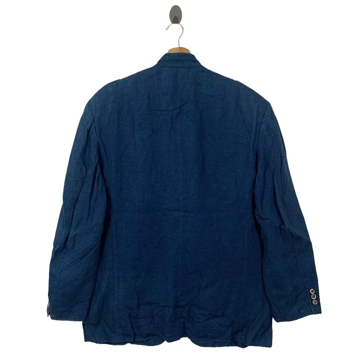 Designer Light Jackets Designer Vintage Lautremont Men Co Ltd Button Jacket Blue