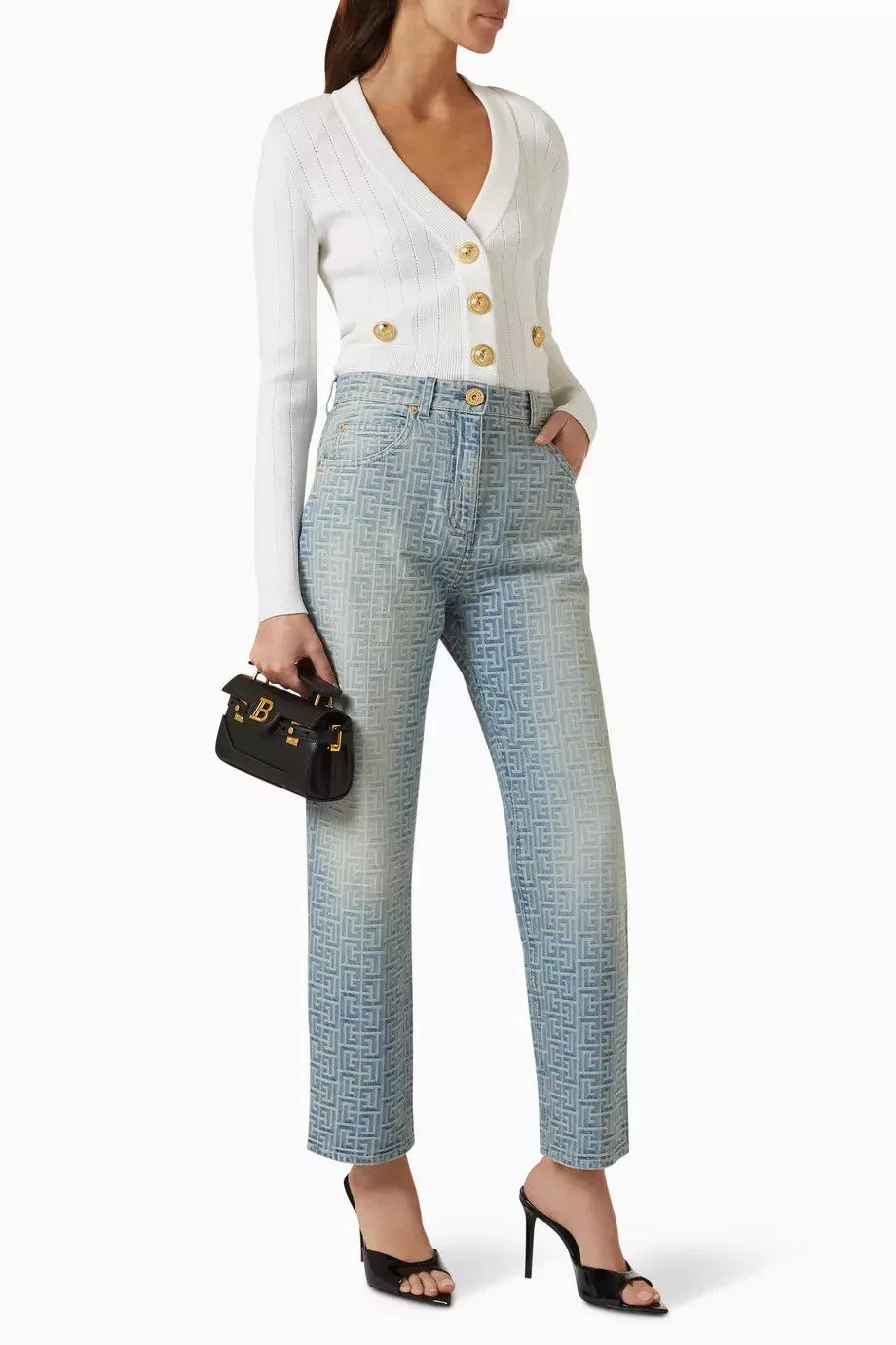 Balmain Sweaters Balmain o1w1db10624 Cardigan in White