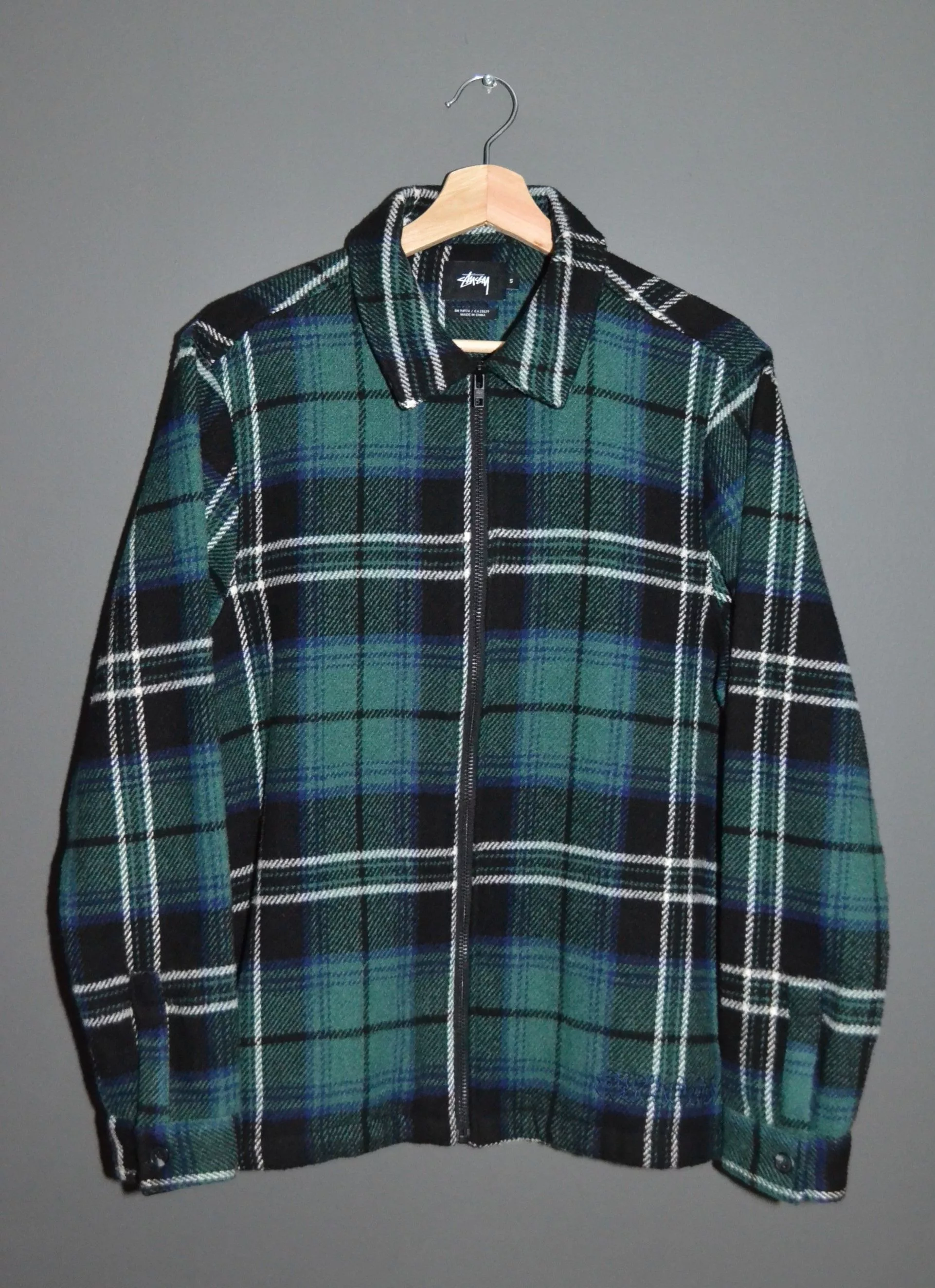 Stussy Light Jackets Stussy Wool Overshirt Jacket S Check Multi