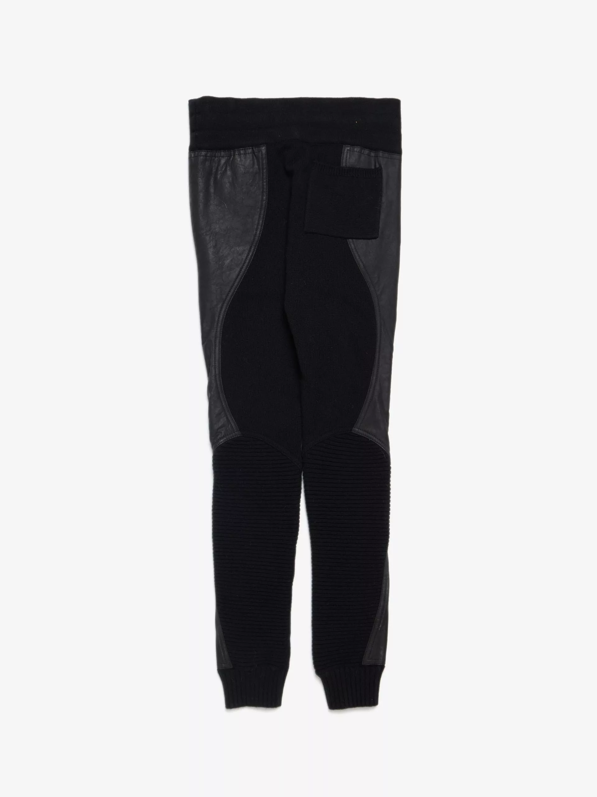 Haider Ackermann Casual Pants Haider Ackermann Black Leather Inserts woolen Pants