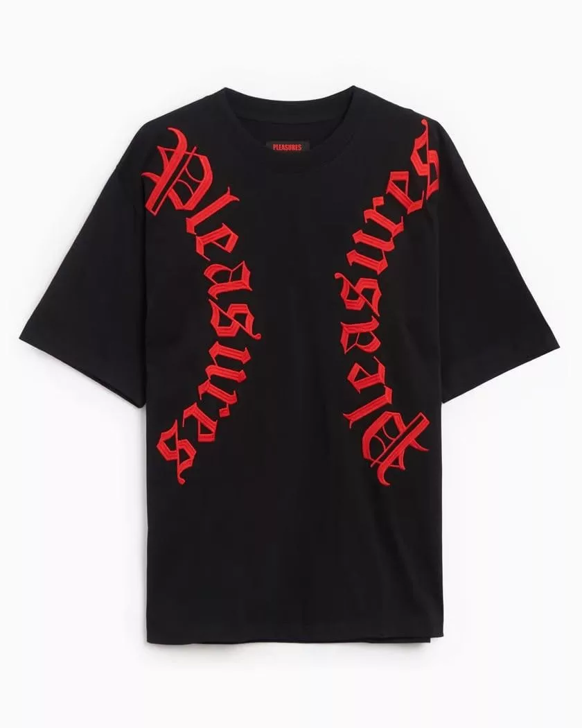 Pleasures Short Sleeve T Shirts Pleasures Harness Heavyweight Tee Black