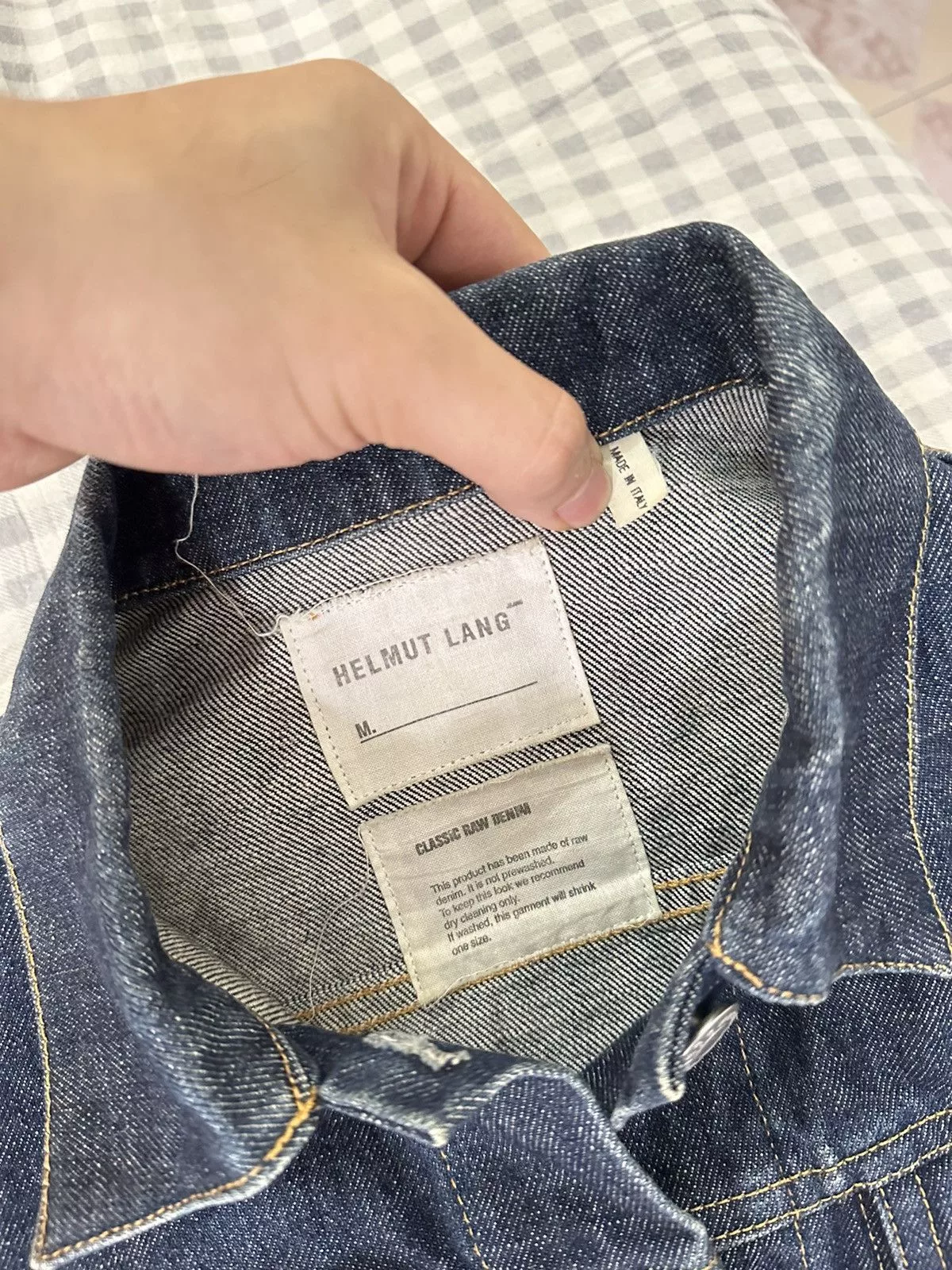 Helmut Lang Denim Jackets Helmut lang Raw denim classic jacket Purple