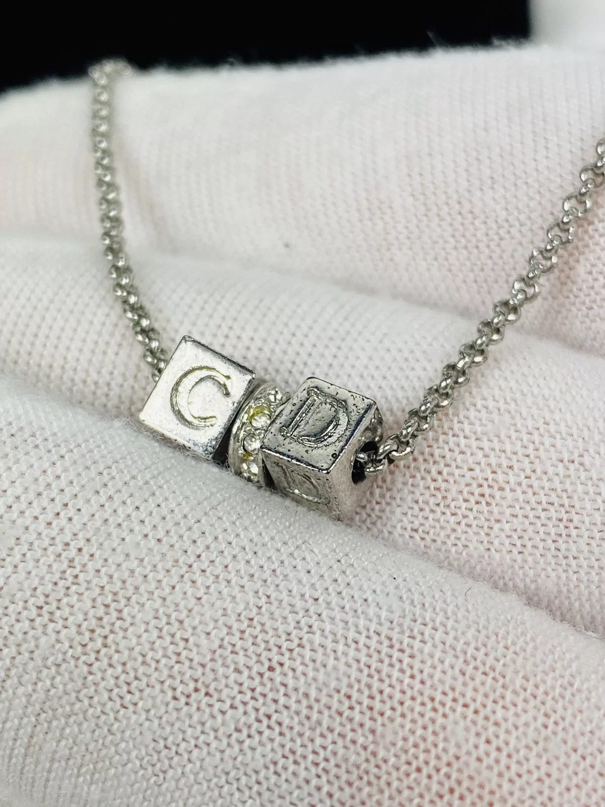 Dior Necklaces Dior CD Dice Necklace Silver