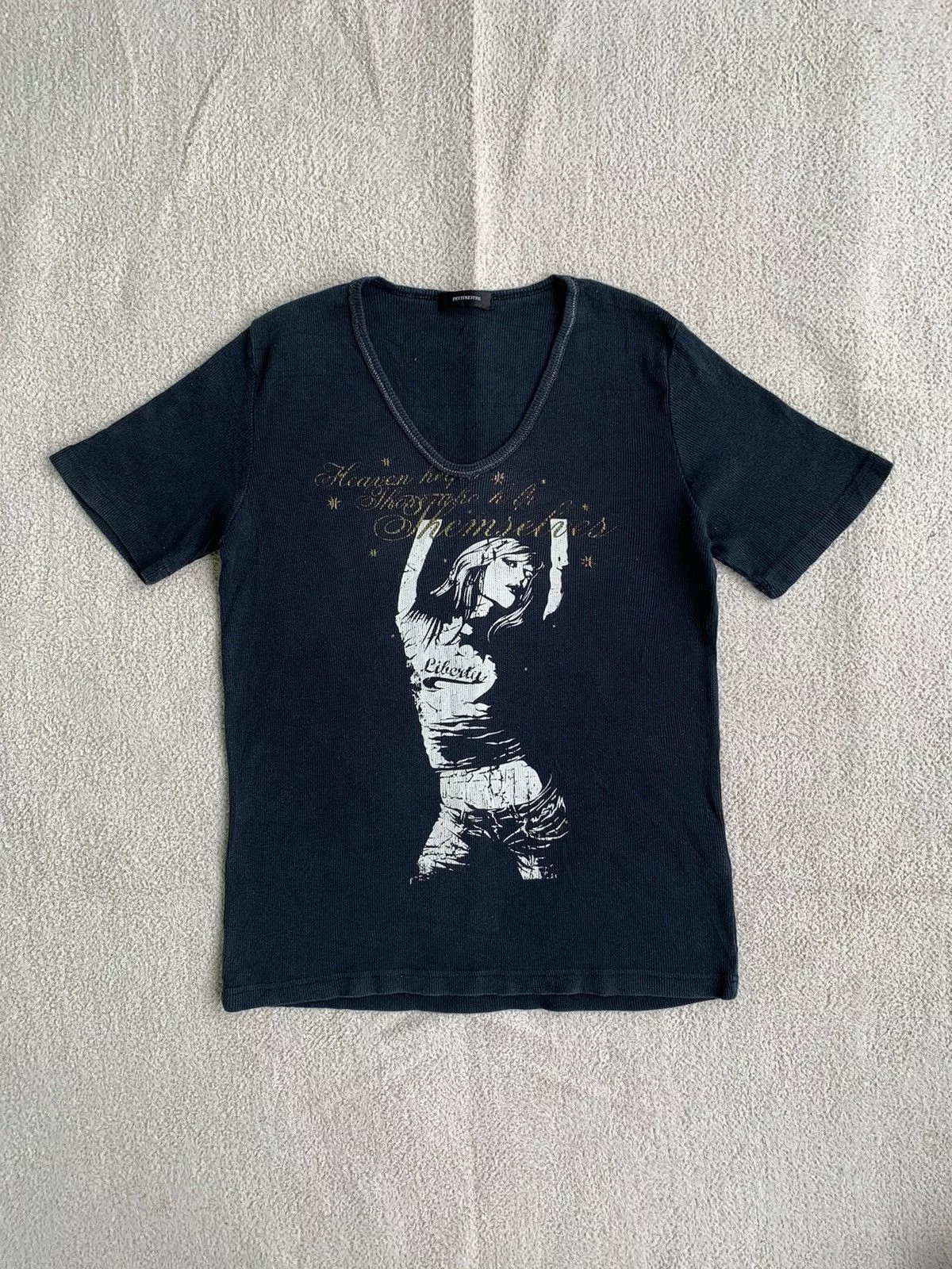 14th Addiction Short Sleeve T Shirts 14th Addiction × If Six Was Nine × Japanese Brand Japanese Poem Gothic Petitreitre Punk Black