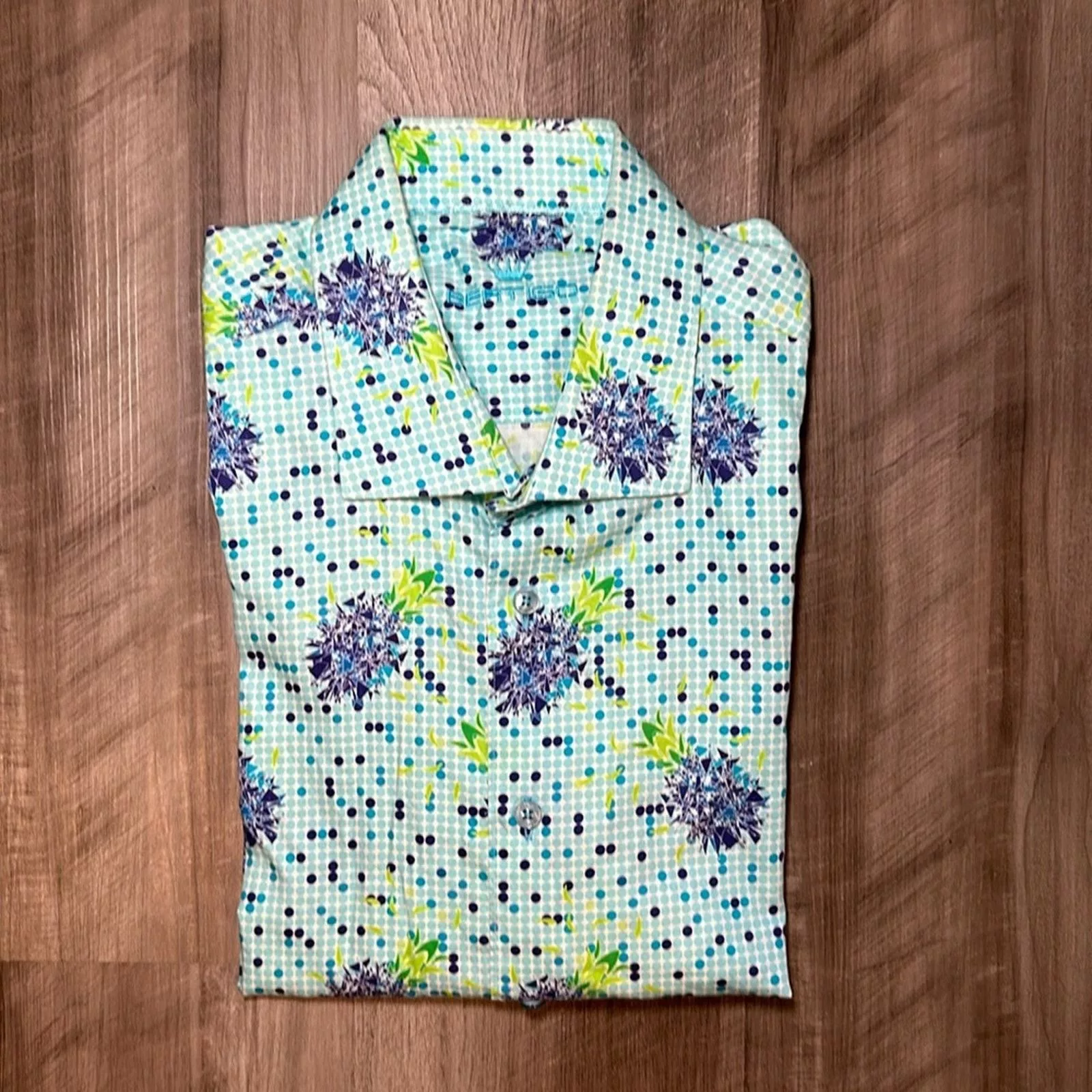 Other Shirts Button Ups Other Bertigo Abstract Short Sleeve Button Down - 2XL Blue