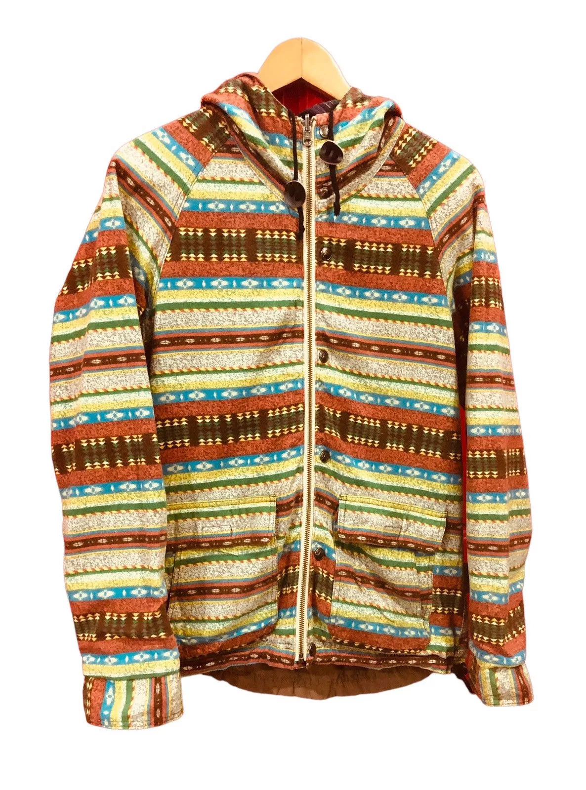 GRN Heavy Coats GRN Reversible Color Block Hoodie Jacket Multi