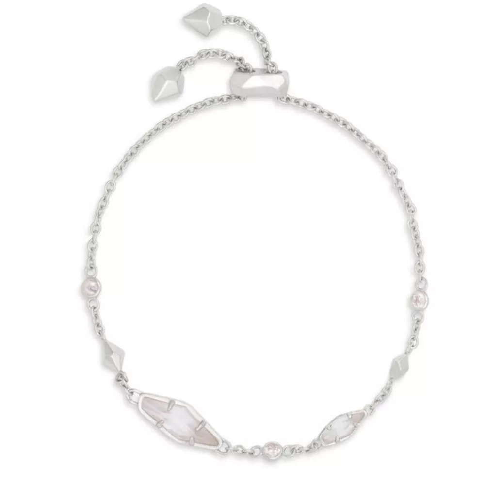 Kendra Scott Bracelets Kendra Scott Deb Adjustable Silver Chain Bracelet Iridescent