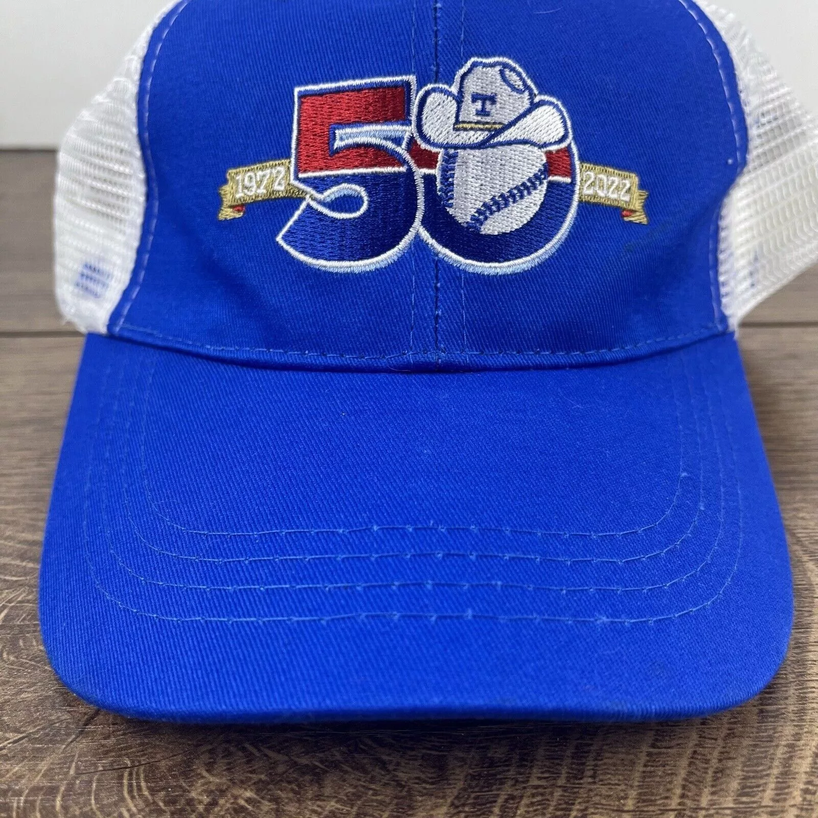 Other Hats Other Texas Rangers Hat 50 Years Snapback Hat Blue Adjustable Hat