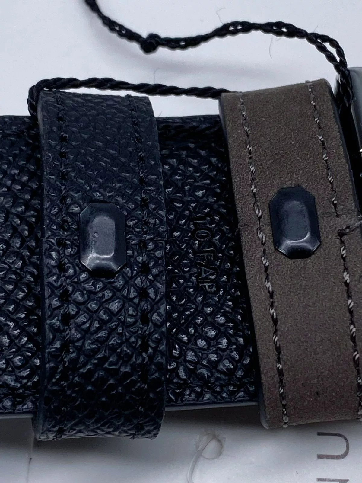 Montblanc Belts Montblanc Trapeze Adjustable & Reversible Leather Belt Gray