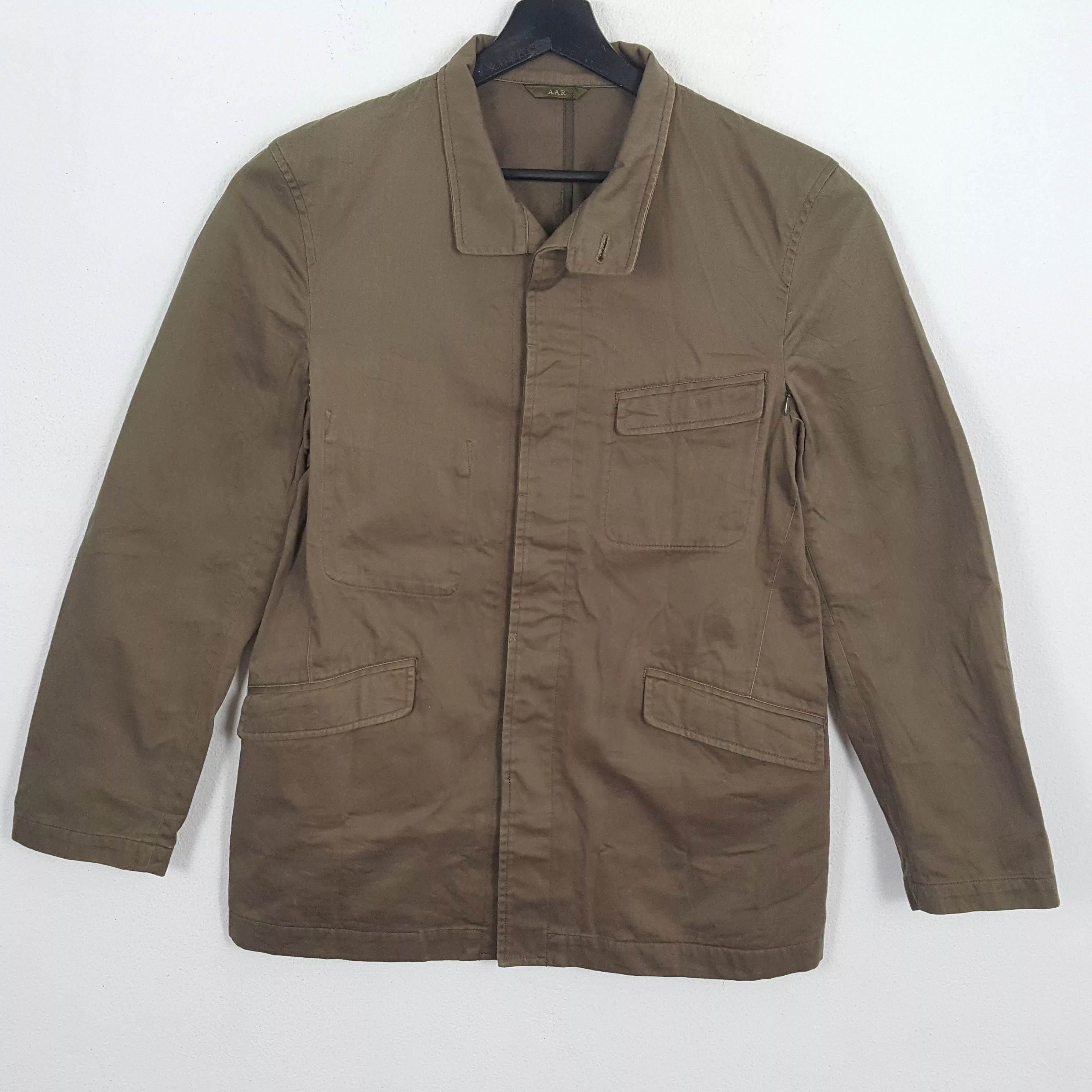 Designer Light Jackets Designer × Japanese Brand × Yohji Yamamoto YOHJI YAMAMOTO Japanese Designer Custom Art Jacket Brown