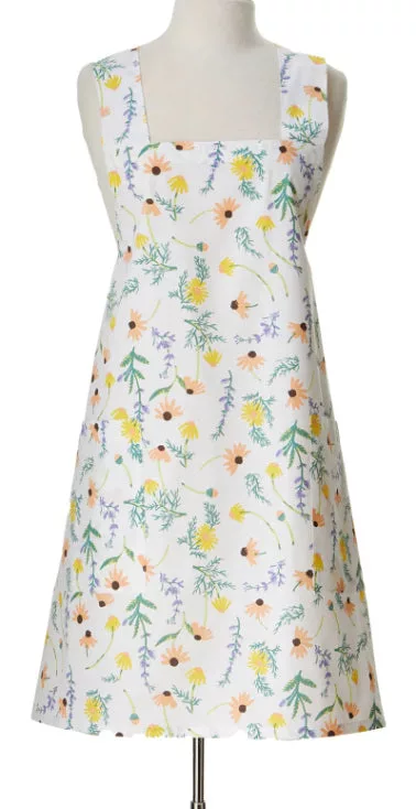 Tossed Floral Pinafore Apron