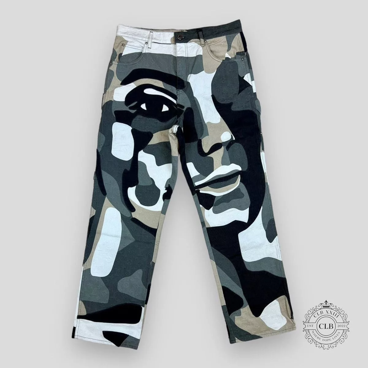 Louis Vuitton Denim LOUIS VUITTON PATCHWORK PORTRAIT DENIM PANTS Multi