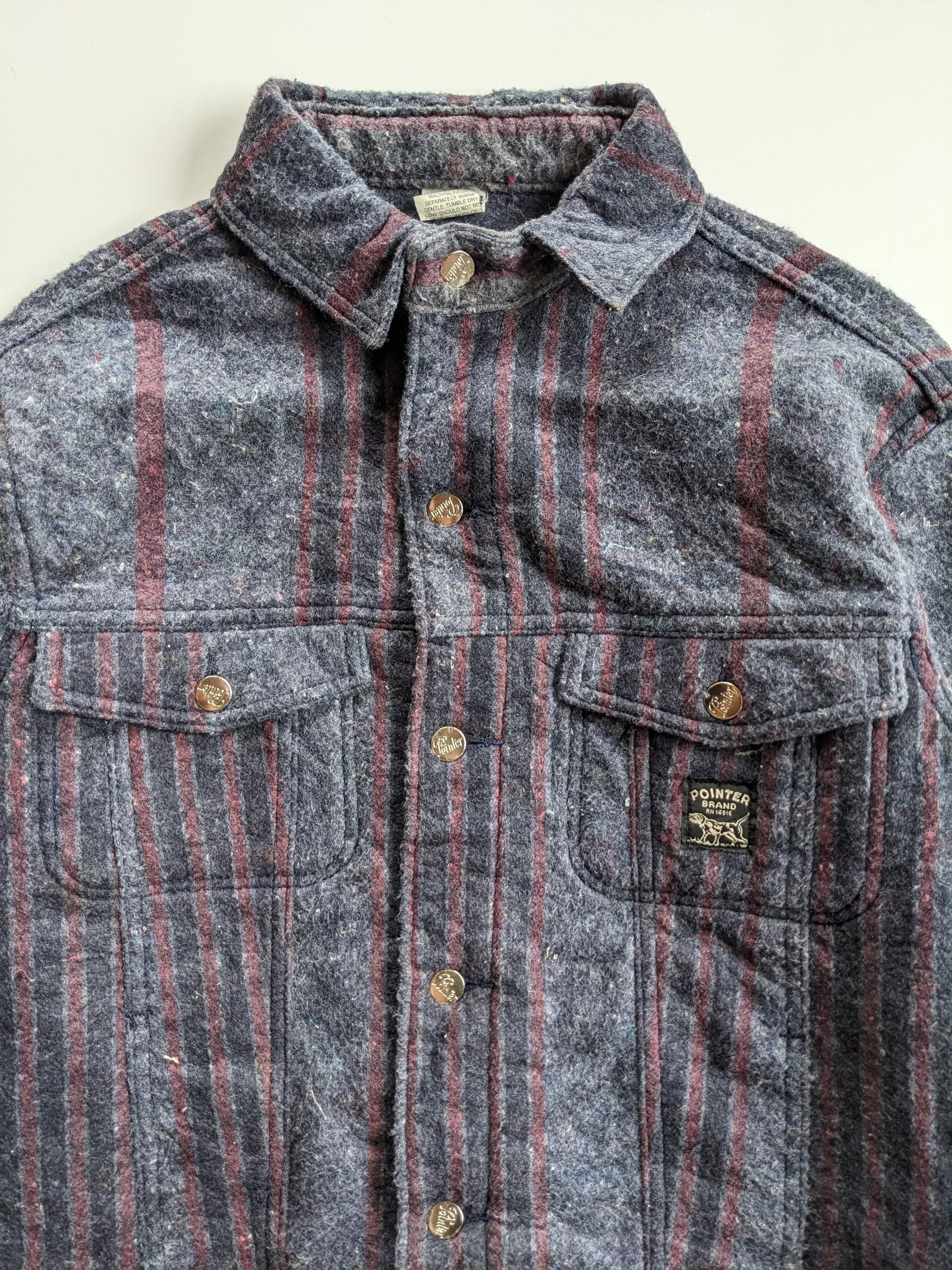 Pointer Light Jackets Vintage 80s Pointer wool blanket jacket Gray