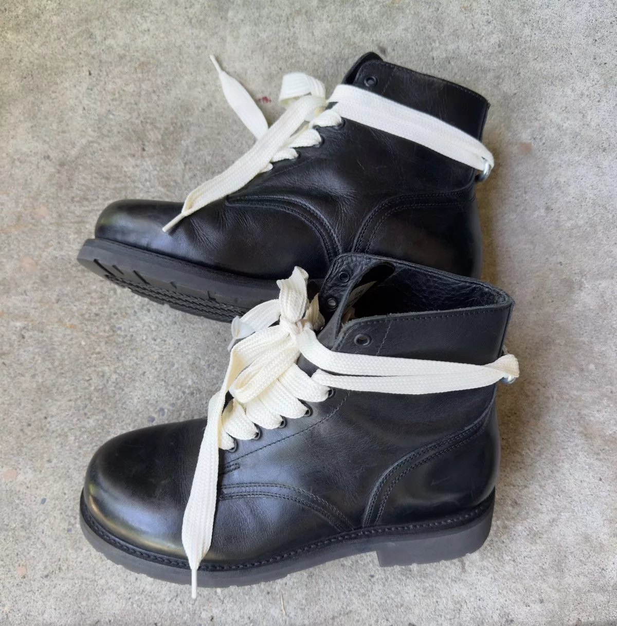 Other Boots Other 1980s Vintage Leather Combat Ankle Boots Black