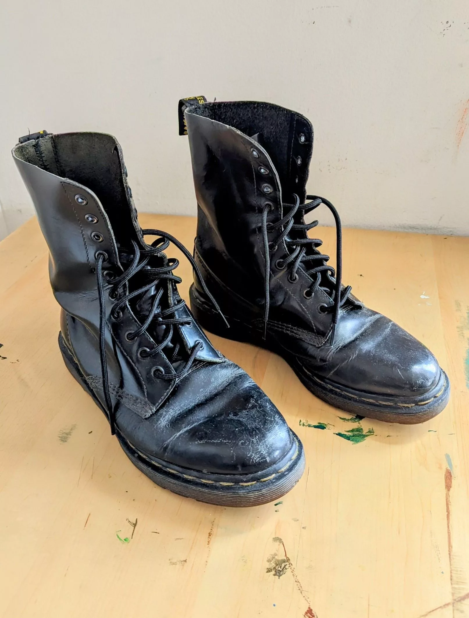Dr. Martens Boots Dr. Martens × Vintage Vintage (90s) Made in England 10 eye Doc Martens boots Black