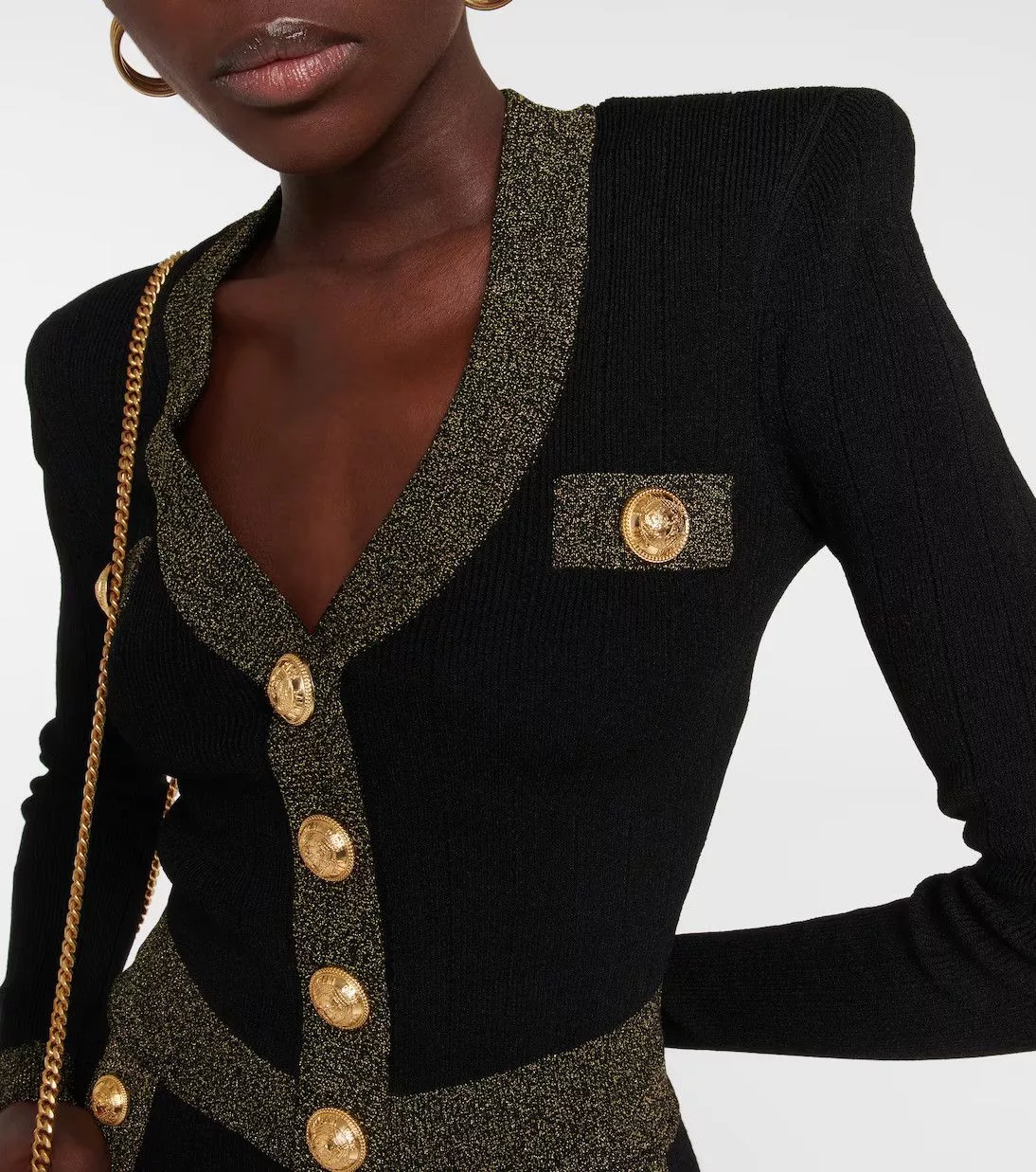 Balmain Sweaters Balmain o1w1db10624 Cardigan in Black