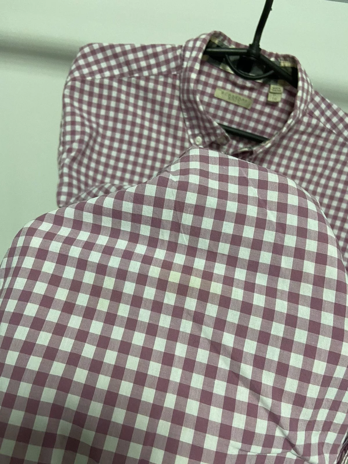 Burberry Shirts Button Ups Burberry × Vintage Burberry Vintage Button Ups Classic Nova Check Small Logo Pink Luxury