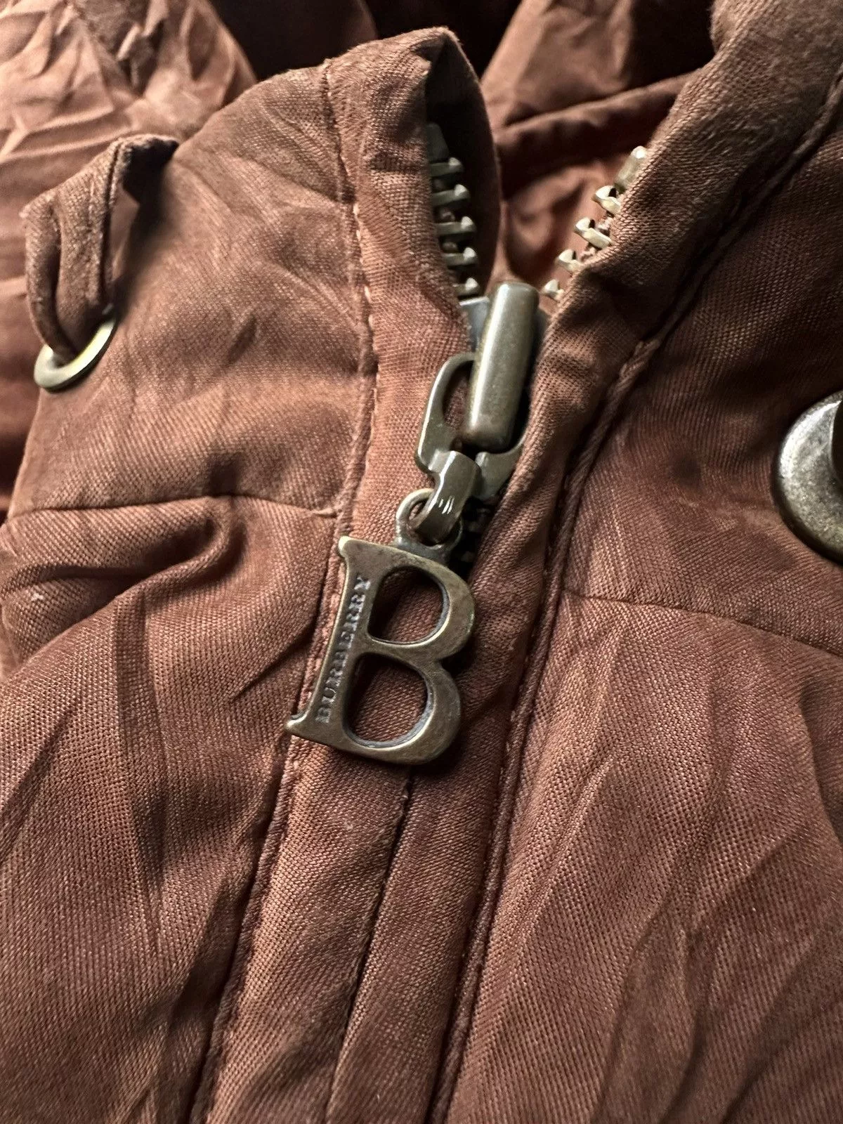 Burberry Jackets Burberry B Embroidery Jacket Brown