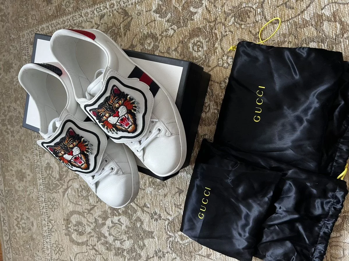 Gucci Low Top Sneakers GUCCI ACE ANGRY TIGER TRAINERS UK 10 SOLD SOLD SOLD White