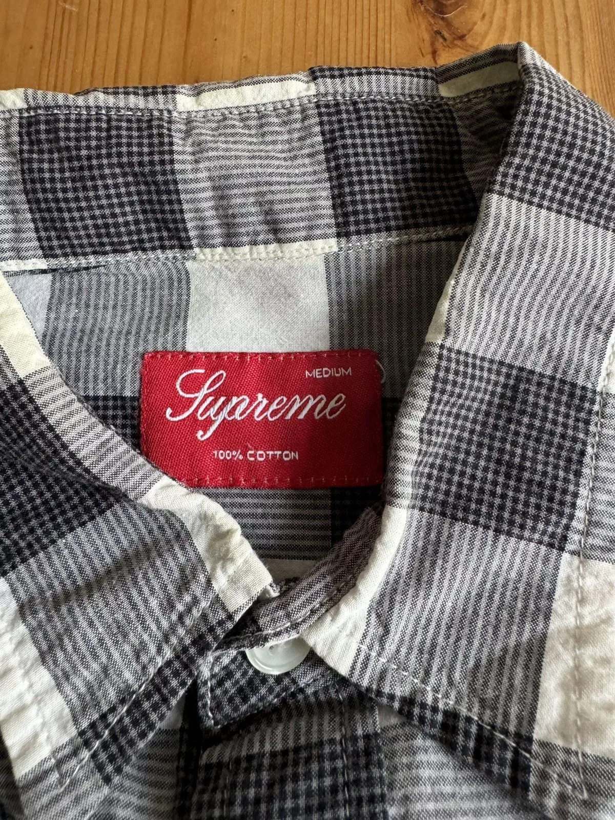 Supreme Shirts Button Ups Supreme Black Plaid Button Up