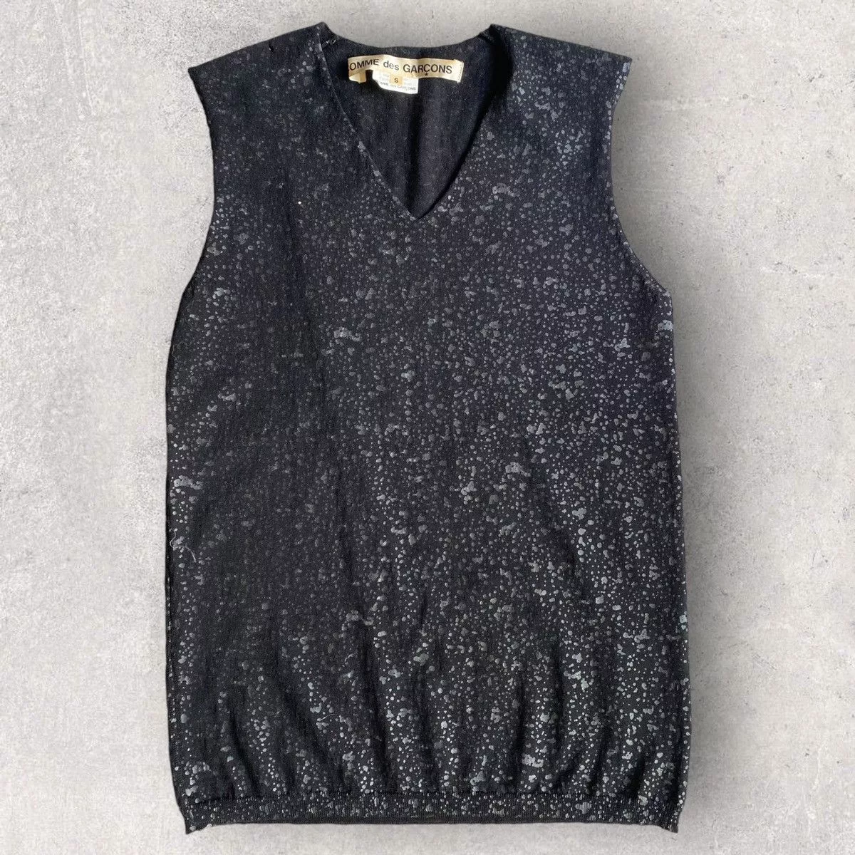 Comme des Garcons Tank Tops Comme des Garcons 2012 Color Splash Sleeveless Black