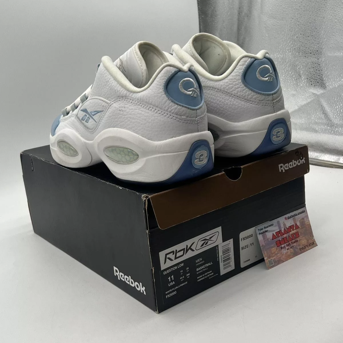 Reebok Low Top Sneakers Reebok Question patent low fluid blue White