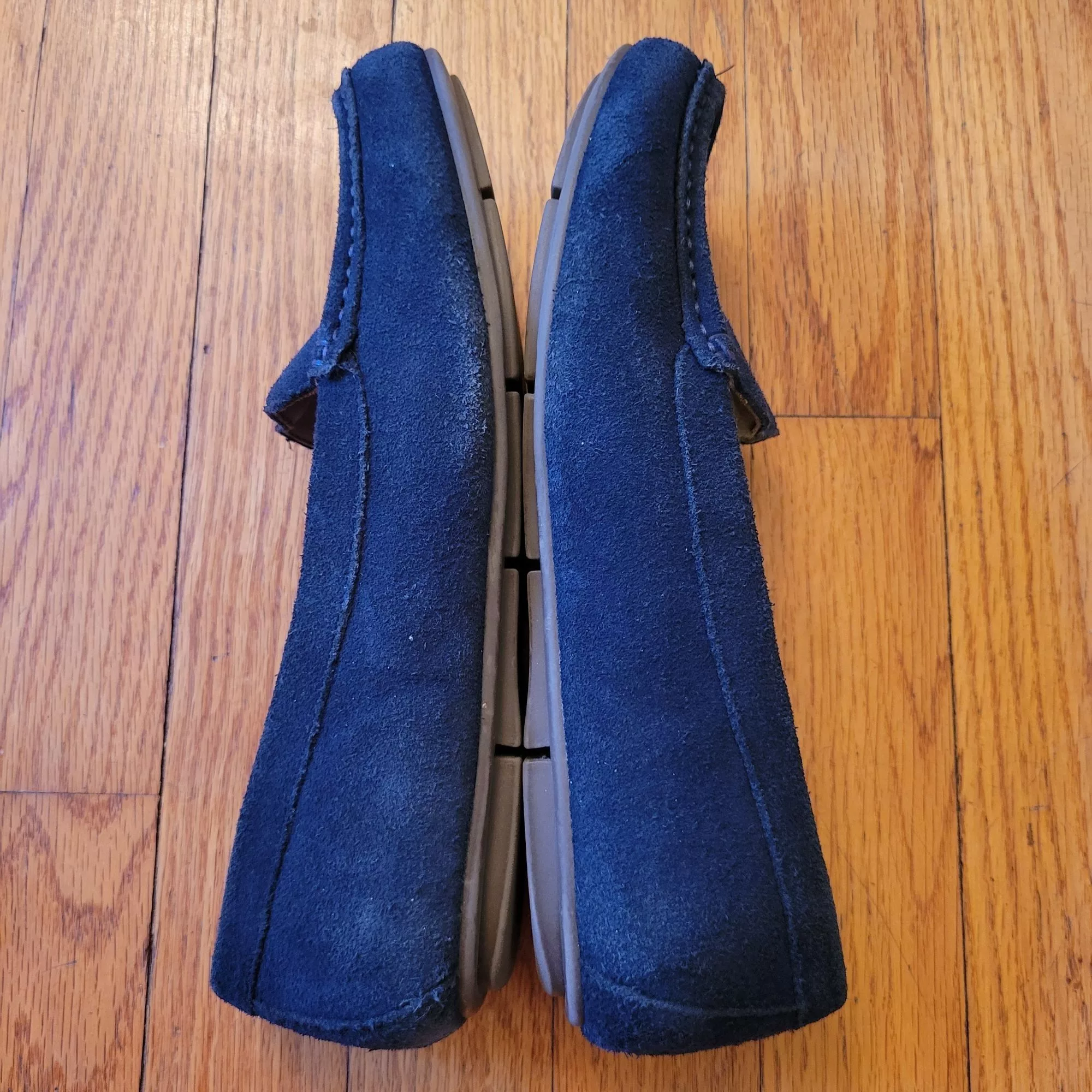 Vionic Flats Vionic DEBBIE Leather Suede Loafers 8W Black Comfort Shoes P