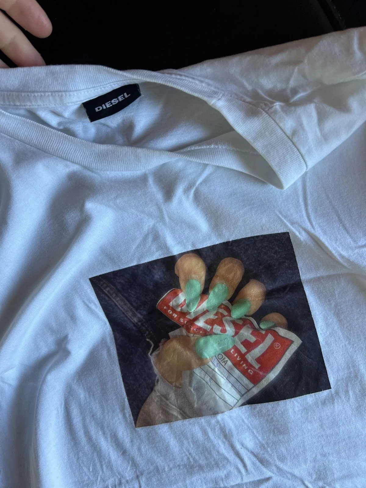 Diesel Short Sleeve T Shirts Diesel White