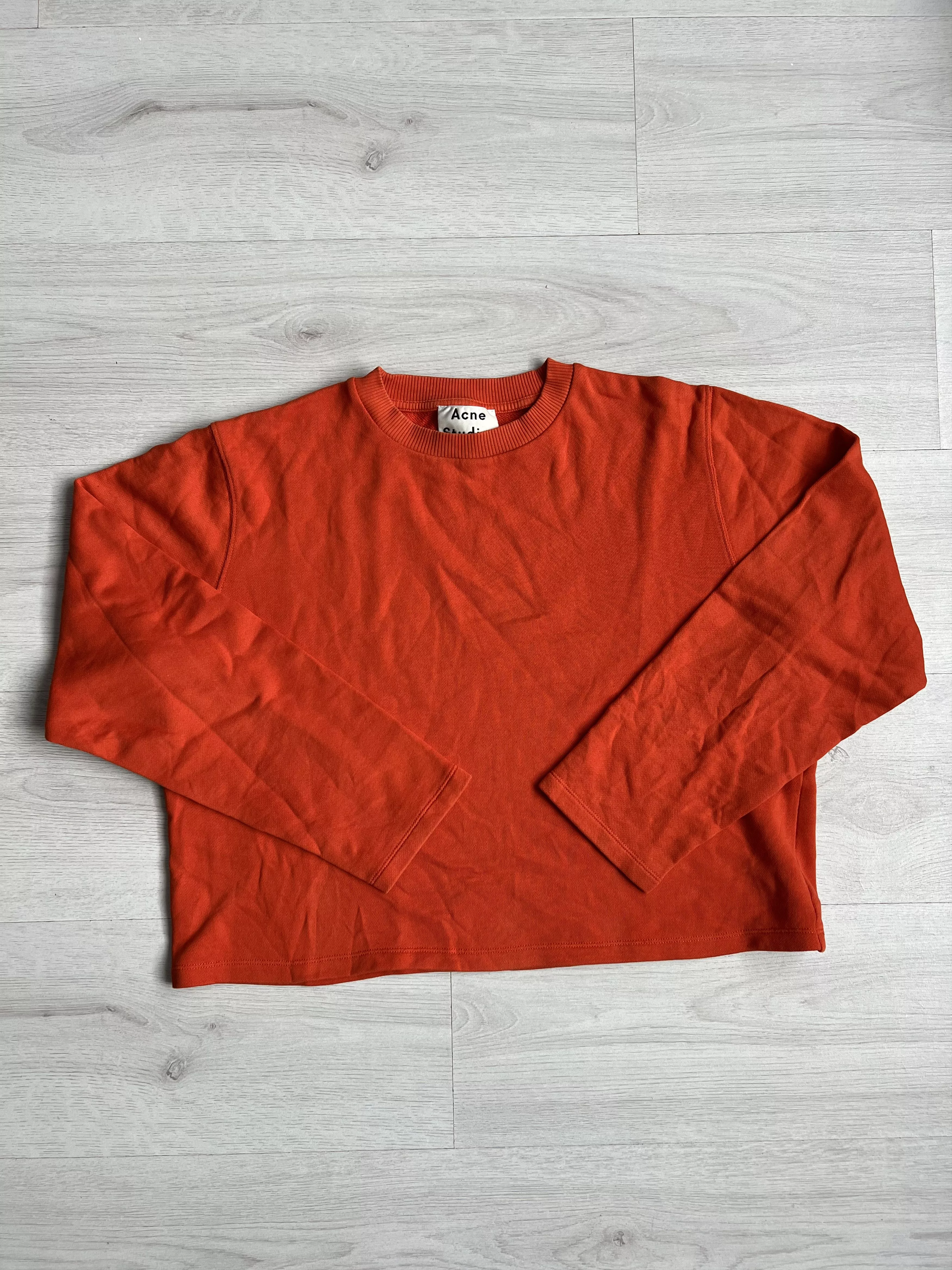 Acne Studios Sweaters Acne Studios Lithea SS17 Women's Orange Crop Sweatshirt Top